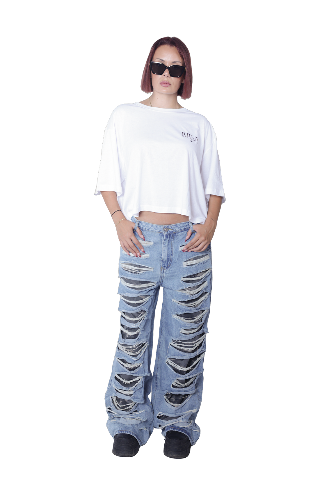 Cropped Shirt Soul Sister - White