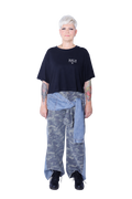 Cropped Shirt Soul Sister - Black