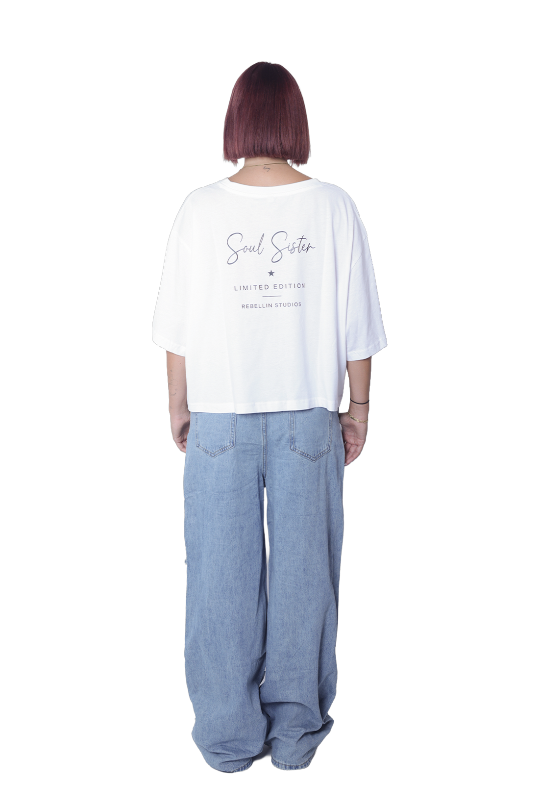 Cropped Shirt Soul Sister - White