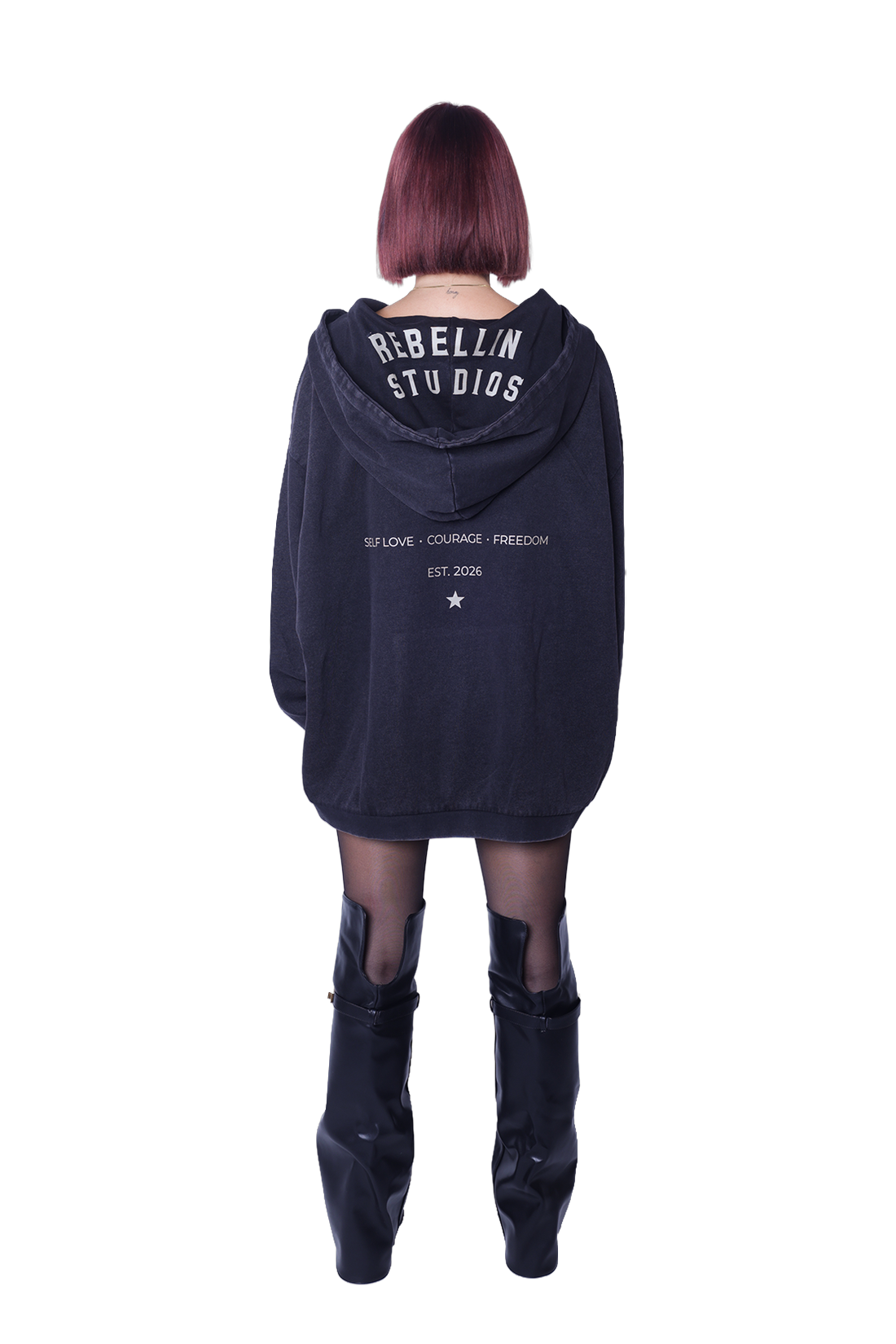 Oversize Long Hoodie - Self Love & Freedom