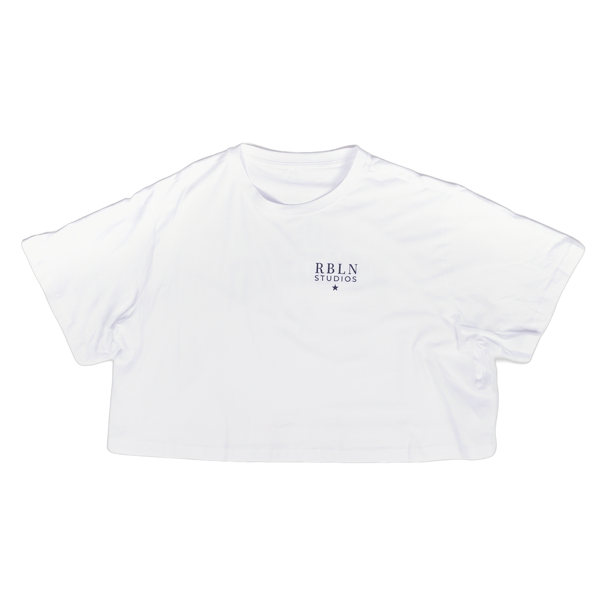 Weisses Crop Shirt Soul Sister, flach liegend Vorderseite