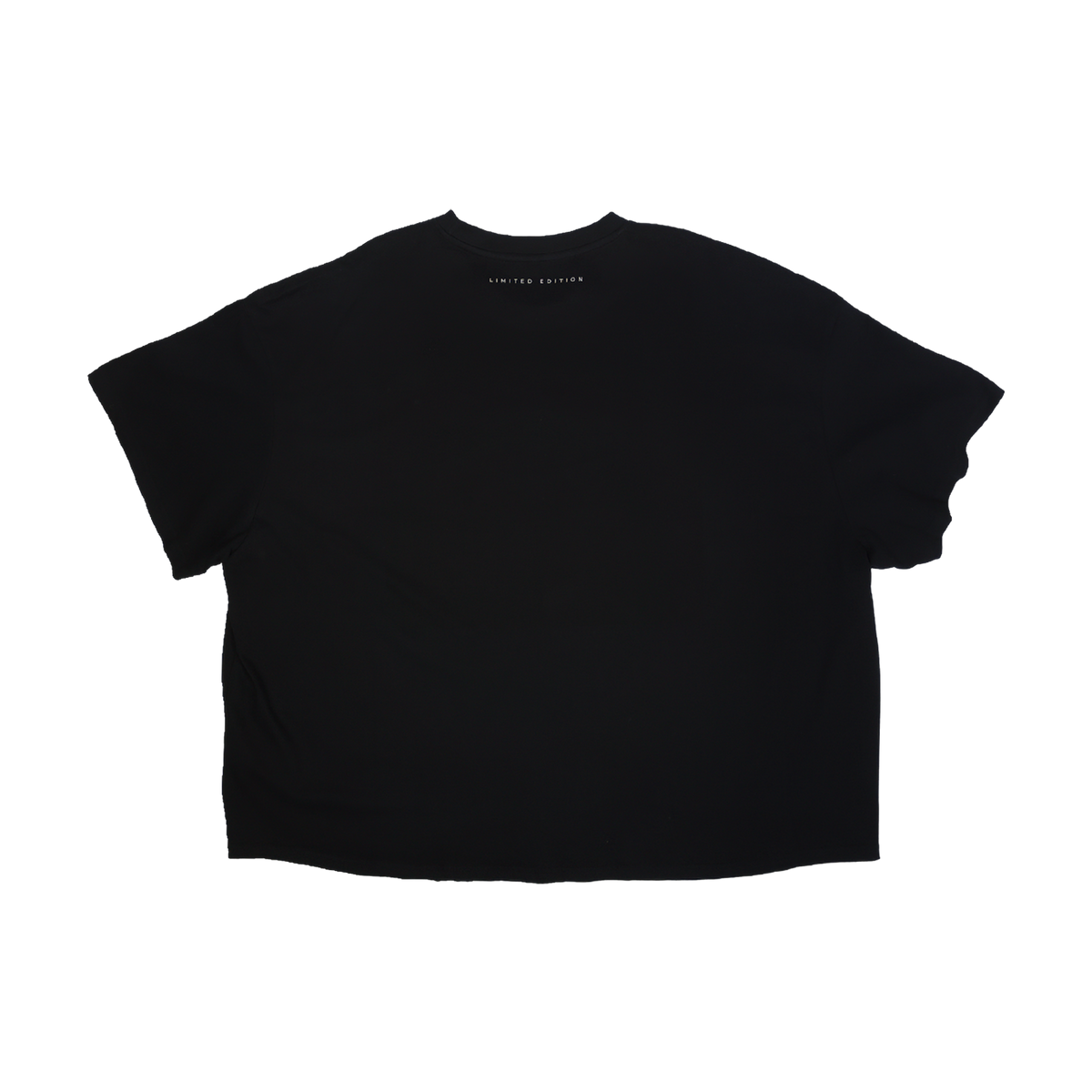 Schwarzes Oversized Shirt Clean Line, flach liegend Rueckseite