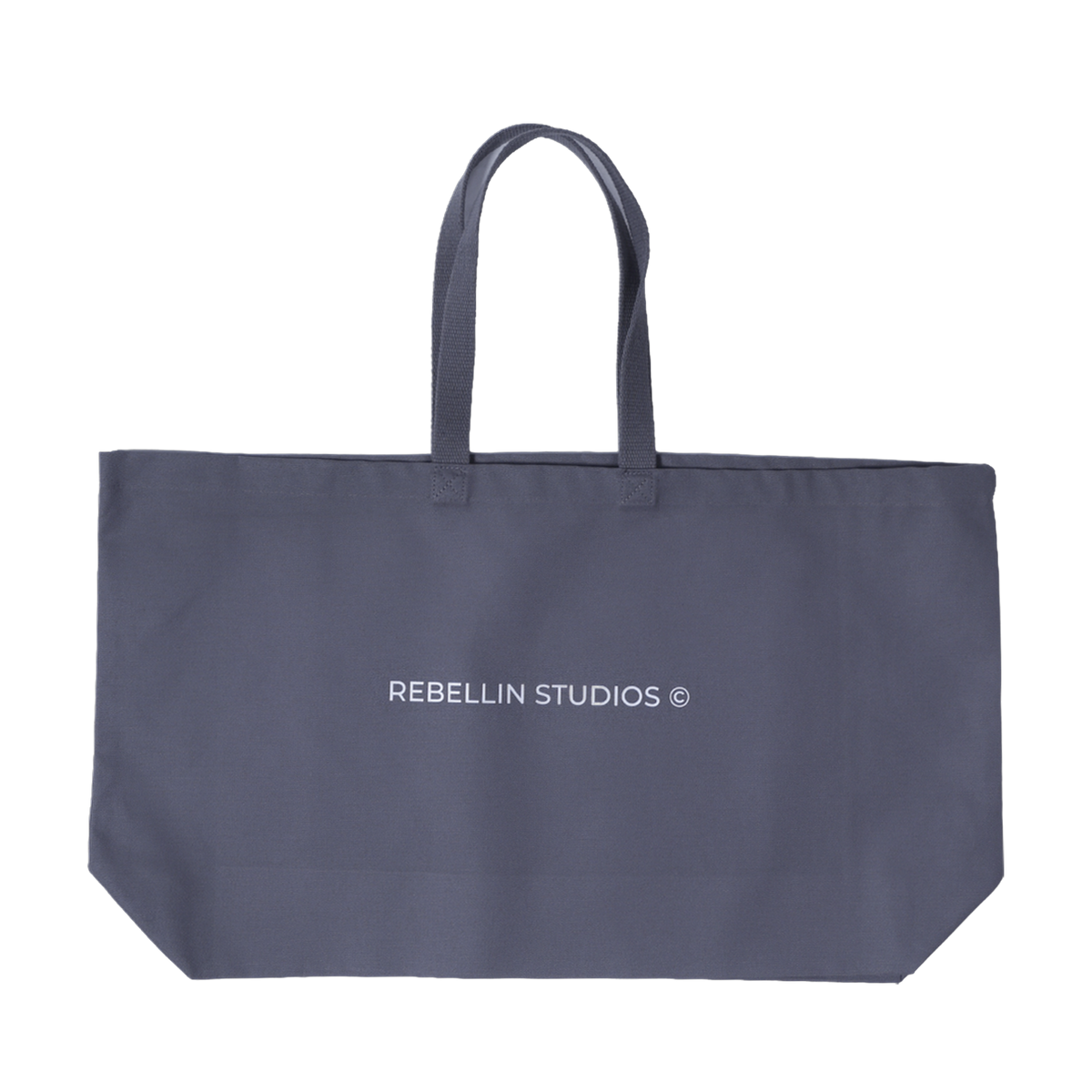 Grauer Shopper, Rueckseite mit Print REBELLIN STUDIOS